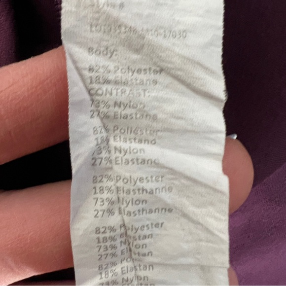 Fabletics Pure Luxe purple athletic legging pants size small S B47 - Picture 3 of 5